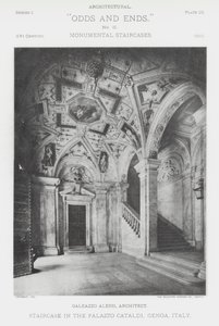 Treppe im Palazzo Cataldi, Genua, Italien von American Photographer (after)