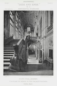 Ehrentreppe im Palazzo Madama, Turin, Italien von American Photographer (after)