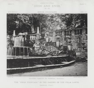Der "Schwanenbrunnen," im Garten der Villa Lante, Bagnaia, Italien