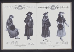 Doppelseitige Ausbreitung aus Das Theater der Pelzmode von American Photographer (after)