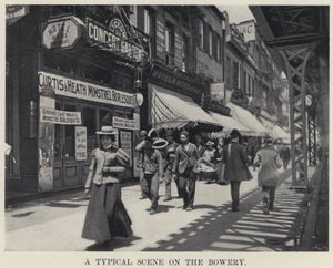 Eine typische Szene auf der Bowery von American Photographer
