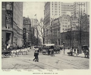 Anfang des Broadway im Jahr 1899 von American Photographer