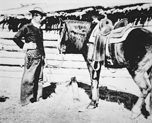 Butch Cassidy (1866-1908/09) mit seinem Pferd