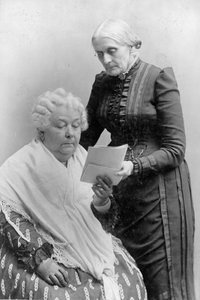 Elizabeth Cady Stanton mit ihrer Freundin Susan B. Anthony, ca. 1900