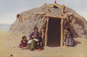 Elle von Ganado, Indian Building, Albuquerque, berühmteste Weberin unter den Navajos von American Photographer