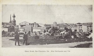Geary Street, San Francisco, nach dem Erdbeben und Feuer