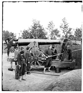 Schweres Geschütz in Fort Woodbury, Virginia, 1861 von American Photographer
