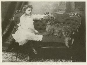 Helen Keller und ihr Hund von American Photographer
