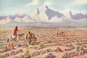 Mystisches Labyrinth der Mojave-Indianer, nahe Needles, Kalifornien