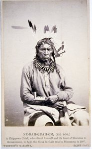 NE-BAH-QUAH-OM, Großer Hund, Chippewa-Häuptling, bot an, in Minnesota gegen die Sioux zu kämpfen von American Photographer