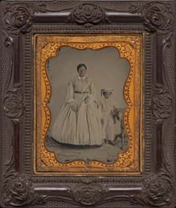 Porträt einer Frau und eines Jungen, ca. 1863
