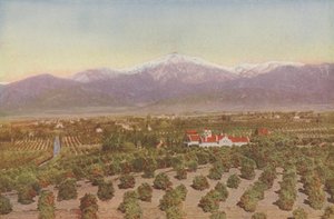 Redlands, Kalifornien, Blick von Smiley Heights (Farbfoto)