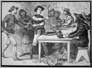 Texas Rangers verhaften einen mexikanischen Gesetzlosen, ca. 1880