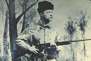 Theodore Roosevelt in Jagdkleidung, ca. 1885