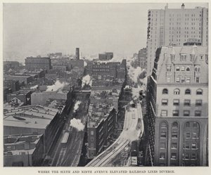 Wo sich die Sixth und Ninth Avenue Hochbahnlinien trennen von American Photographer