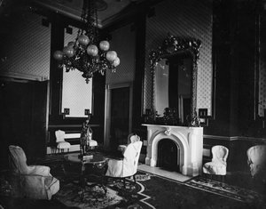 Weiße Haus Innenansicht, Altes Grünes Zimmer, Präsidentenstudie, 1860-80 von American Photographer