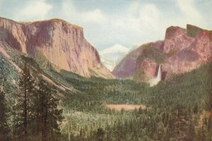 Yosemite-Tal, Kalifornien, Gesamtansicht von Artists Point von American Photographer