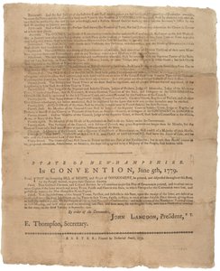 Eine Erklärung der Rechte und ein Plädoyer für die Regierung des Staates New Hampshire, 1779
