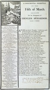 Eine monumentale Inschrift am 5. März 1772
