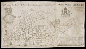 Ein Plan der Stadt New York aus einer tatsächlichen Vermessung