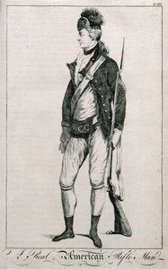 Ein echter amerikanischer Scharfschütze, Seite 212 aus Impartial History of the War von American School