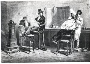 Ein Friseursalon in Richmond, 1861