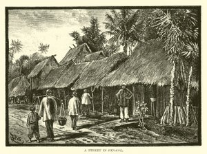 Eine Straße in Penang von American School