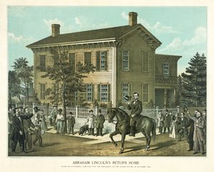 Abraham Lincolns Heimkehr, ca. 1860 von American School