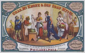 Werbung für Charles McKeone & Son Soap Manufacturing Company, Philadelphia, Pennsylvania, USA von American School