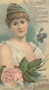 Werbung für Dr. Hebras Viola Cream, ca. 1897