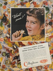 Werbung für DuPont Zellophan, 1937
