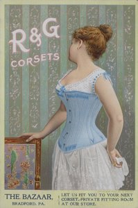 Werbung für R & G Damenkorsetts