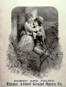 Werbung für Romeo und Julia, mit Emma Abbott, Grand Opera Company