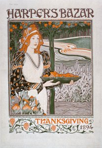 Anzeige für die Thanksgiving-Ausgabe von Harpers Bazar, 1894 von American School