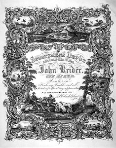 Werbung für John Kreider, Büchsenmacher, Philadelphia, ca. 1860