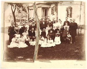 Albumin der Familie Archer (Sepia-Foto)