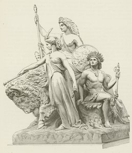 Amerika, aus der Gruppe in Marmor von John Bell