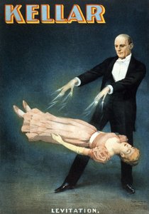 Amerikanisches Plakat für die Show des Magiers Harry Kellar (1849 - 1922): „Levitation“ von American School