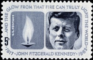 Amerikanische Briefmarke auf John Fitzgerald Kennedy