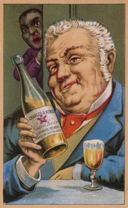Amerikanische Werbekarte für Charles A King Lagerbier, Boston, Massachusetts