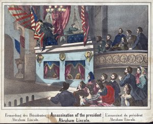 Ermordung von Präsident Abraham Lincoln, veröffentlicht 1865