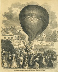 Ballonaufstieg von Mademoiselle Delon, aus Philadelphia