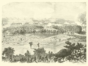 Schlacht von Gettysburg, Gipfel von Little Round Top, 2. Juli, Juli 1863 von American School