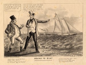 Gebunden zu schlagen: Yankee Doodle überquerte den Teich...