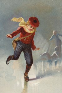 Junge beim Eislaufen von American School