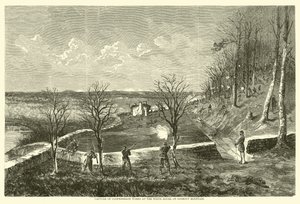 Eroberung der konföderierten Werke am Weißen Haus auf Lookout Mountain, November 1863 von American School