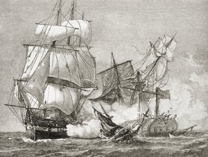 Eroberung der Guerriere durch die Constitution am 19. August 1812, aus 