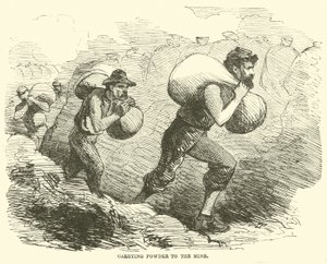Pulver zum Minenstollen tragen, Juli 1864 von American School