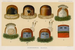 Zeremonielle Masken von American School