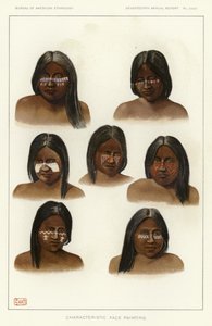 Charakteristische Gesichtsbemalung von American School